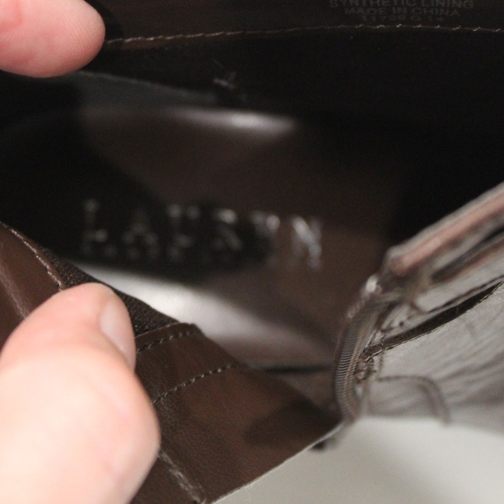 Lauren Ralph Lauren Brown Leather Ankle Booties - Picture 3 of 9